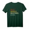 Mittlerer Bruder Retro-Stil T-Shirt – Lustige Geschwister Kleidung für Jüngstes, Mittelstes & Ältestes Kind