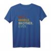Mittlerer Bruder Retro-Stil T-Shirt – Lustige Geschwister Kleidung für Jüngstes, Mittelstes & Ältestes Kind