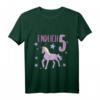 Kinder Mädchen Endlich 5 Jahre alt Einhorn T-Shirt – Perfektes Geschenk für den fünften Geburtstag und Kinderparty