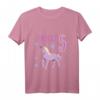 Kinder Mädchen Endlich 5 Jahre alt Einhorn T-Shirt – Perfektes Geschenk für den fünften Geburtstag und Kinderparty