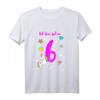 Ich bin 6 Jahre alt - Einhorn T-Shirt für Mädchen zum Geburtstag, perfekte Geschenkidee für kleine Prinzessinnen und Geburtstagsfeiern