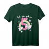 Ich bin 5 Jahre alt Kinder Mädchen Einhorn T-Shirt – Geburtstagsgeschenk für kleine Prinzessinnen, Regenbogen Motiv, Party-Outfit