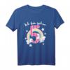 Ich bin 5 Jahre alt Kinder Mädchen Einhorn T-Shirt – Geburtstagsgeschenk für kleine Prinzessinnen, Regenbogen Motiv, Party-Outfit