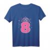 Kinder 8. Geburtstag T-Shirt für Mädchen mit Prinzessin Krone – Perfektes Geschenk für achtjährige Geburtstagsfeiern & Märchenliebhaberinnen