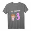 Kinder Mädchen Ich bin 3 Jahre alt Fee T-Shirt - Perfektes Geburtstagsgeschenk für kleine Prinzessinnen und Märchenliebhaberinnen