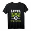 Kinder Geburtstag T-Shirt für Jungen - Level 9 Gamer Motiv mit Controller - Perfektes Geschenk für 9-Jährige & Zocker Fans