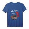 Kinder Ich bin schon 3 - 3 Jahre alt Feuerwehr Geburtstag T-Shirt für Jungen mit Bagger Motiv