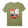 Kinder Feuerwehrauto 6. Geburtstag Junge - Feuerwehrmann T-Shirt für den sechsten Geburtstag, Feuerwehrauto Geschenk für Kinder