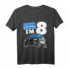 Ich bin 8! Polizeiwagen Geburtstagsshirt für Jungen – Originelles Geschenk zum 8. Geburtstag mit Einsatzfahrzeug-Design