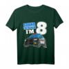 Ich bin 8! Polizeiwagen Geburtstagsshirt für Jungen – Originelles Geschenk zum 8. Geburtstag mit Einsatzfahrzeug-Design