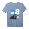 Ich bin 8! Polizeiwagen Geburtstagsshirt für Jungen – Originelles Geschenk zum 8. Geburtstag mit Einsatzfahrzeug-Design