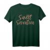 Sweet Seventeen 17. Geburtstag Mädchen T-Shirt - Perfektes Geschenk für Teenager, Tochter & Schulmädchen zum 17. Geburtstag