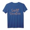 Sweet Seventeen 17. Geburtstag Mädchen T-Shirt - Perfektes Geschenk für Teenager, Tochter & Schulmädchen zum 17. Geburtstag