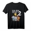 Süßes Kinder & Zoo T-Shirt zum 2. Geburtstag - Geschenkidee für Jungen und Mädchen mit Tiermotiven