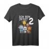 Süßes Kinder & Zoo T-Shirt zum 2. Geburtstag - Geschenkidee für Jungen und Mädchen mit Tiermotiven