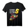 Kinder Choo Choo Ich Bin 5 Jahre alt Zug Jungen T-Shirt – Perfektes Geburtstagsgeschenk & Party-Accessoire für Eisenbahn-Liebhaber