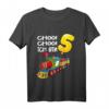 Kinder Choo Choo Ich Bin 5 Jahre alt Zug Jungen T-Shirt – Perfektes Geburtstagsgeschenk & Party-Accessoire für Eisenbahn-Liebhaber