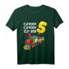 Kinder Choo Choo Ich Bin 5 Jahre alt Zug Jungen T-Shirt – Perfektes Geburtstagsgeschenk & Party-Accessoire für Eisenbahn-Liebhaber