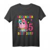 Kinder Geburtstag T-Shirt für 5-Jährige Mädchen - Niedliches Einhorn Design, Perfekt als Geschenk zum 5. Geburtstag