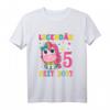 Kinder Geburtstag T-Shirt für 5-Jährige Mädchen - Niedliches Einhorn Design, Perfekt als Geschenk zum 5. Geburtstag