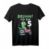 Kinder Ich bin 5 Jahre alt Shirt Dino & Traktor - Geburtstagsgeschenk für Jungen und Mädchen zum Fünften