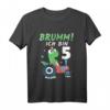 Kinder Ich bin 5 Jahre alt Shirt Dino & Traktor - Geburtstagsgeschenk für Jungen und Mädchen zum Fünften
