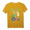 Kinder Ich bin 5 Jahre alt Shirt Dino & Traktor - Geburtstagsgeschenk für Jungen und Mädchen zum Fünften