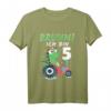 Kinder Ich bin 5 Jahre alt Shirt Dino & Traktor - Geburtstagsgeschenk für Jungen und Mädchen zum Fünften