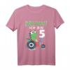 Kinder Ich bin 5 Jahre alt Shirt Dino & Traktor - Geburtstagsgeschenk für Jungen und Mädchen zum Fünften