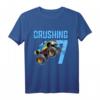 Kinder Monster Truck 7. Geburtstag Crushing 7 Jahre Geburtstag T-Shirt – Perfekt für Monster Truck Party & Geburtstagsgeschenke für Jungen und Mädchen