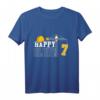 Kinder Happy Birthday T-Shirt für 7 Jahre alte Jungs mit Kran & Baustellen-Motiv – Perfekt als Geburtstagsgeschenk & Party-Outfit