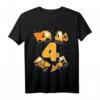 Kinder 4. Geburtstag Bagger T-Shirt – Lustiges Baustellen Geschenk für Jungen zum 4. Geburtstag & Kinderparty