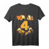 Kinder 4. Geburtstag Bagger T-Shirt – Lustiges Baustellen Geschenk für Jungen zum 4. Geburtstag & Kinderparty