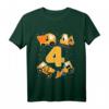 Kinder 4. Geburtstag Bagger T-Shirt – Lustiges Baustellen Geschenk für Jungen zum 4. Geburtstag & Kinderparty