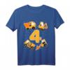 Kinder 4. Geburtstag Bagger T-Shirt – Lustiges Baustellen Geschenk für Jungen zum 4. Geburtstag & Kinderparty