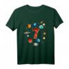 HapDog Planeten T-Shirt für Kinder – Weltraum-Party Outfit mit Raumschiff, Sonnenplaneten & großer Zahl Drei