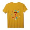 HapDog Planeten T-Shirt für Kinder – Weltraum-Party Outfit mit Raumschiff, Sonnenplaneten & großer Zahl Drei