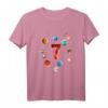 HapDog Planeten T-Shirt für Kinder – Weltraum-Party Outfit mit Raumschiff, Sonnenplaneten & großer Zahl Drei