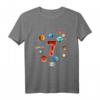 HapDog Planeten T-Shirt für Kinder – Weltraum-Party Outfit mit Raumschiff, Sonnenplaneten & großer Zahl Drei