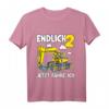 Kinder Bagger T-Shirt für 2 Jahre - Lustiges Baustellen Design zum Geburtstag für Jungen und Mädchen, perfekte Geschenkidee für kleine Bauleiter