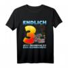 Kinder Geburtstagsshirt für 3 Jahre Junge mit Feuerwehr-Design – Lustiges T-Shirt für Feuerwehrfans & Geburtstagsgeschenk