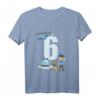 Kinder 6. Geburtstag Polizei T-Shirt - Süßes Geburtstagsgeschenk für Jungen und Mädchen, Polizei, Hund & Auto Motive