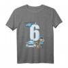 Kinder 6. Geburtstag Polizei T-Shirt - Süßes Geburtstagsgeschenk für Jungen und Mädchen, Polizei, Hund & Auto Motive