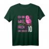 Ich bin wild, frech und endlich 10 - Lustiges Geburtstags T-Shirt für Mädchen zum 10. Geburtstag mit rosa Vogel