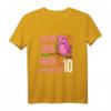 Ich bin wild, frech und endlich 10 - Lustiges Geburtstags T-Shirt für Mädchen zum 10. Geburtstag mit rosa Vogel
