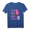 Ich bin wild, frech und endlich 10 - Lustiges Geburtstags T-Shirt für Mädchen zum 10. Geburtstag mit rosa Vogel