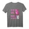 Ich bin wild, frech und endlich 10 - Lustiges Geburtstags T-Shirt für Mädchen zum 10. Geburtstag mit rosa Vogel