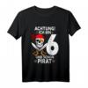 Kinder Achtung ich bin 6 Jahre alt Geburtstag Junge Pirat Party T-Shirt - Lustiges Geschenk für den 6. Geburtstag und Piratenliebhaber