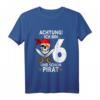 Kinder Achtung ich bin 6 Jahre alt Geburtstag Junge Pirat Party T-Shirt - Lustiges Geschenk für den 6. Geburtstag und Piratenliebhaber