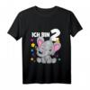 Kinder 2 Jahre alt T-Shirt mit süßem Elefanten - Perfekt für den zweiten Geburtstag, die Geburtstagsparty und als Geschenk